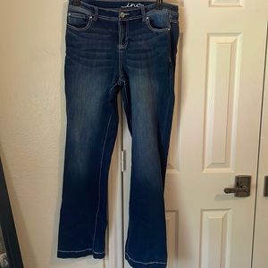 Dark wash INC bootleg curvy fit jeans size 14